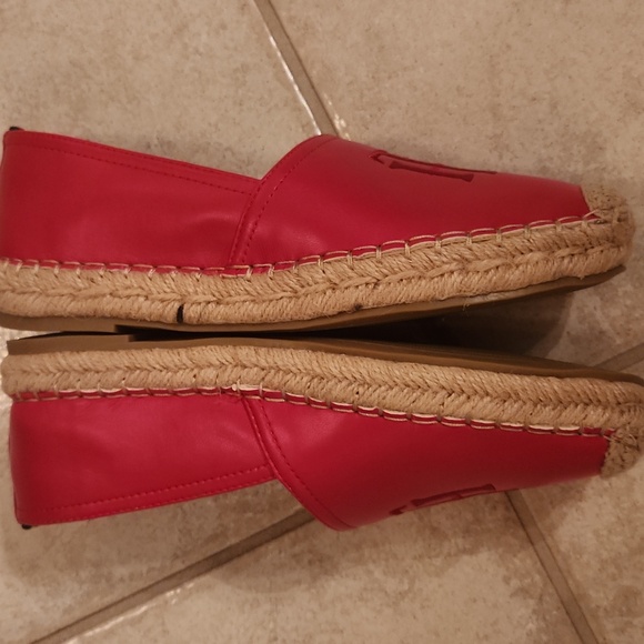 Tommy Hilfiger Bold Red Slip-On Espadrilles 6 1/2 Size - Picture 7 of 17